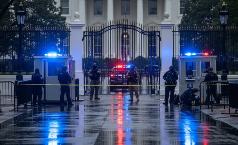 gunman killed after opening fire on secret service checkpoint outside white house Emergency scene: Gunman Killed After Opening Fire on Secret Service Checkpoint Outside White House.