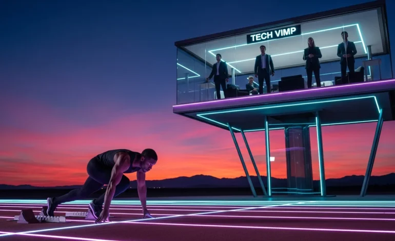 tech billionaires promote enhanced games featuring performance enhancing drugs Tech Billionaires Promote 'Enhanced Games' Featuring Performance-Enhancing Drugs at a futuristic Las Vegas stadium.