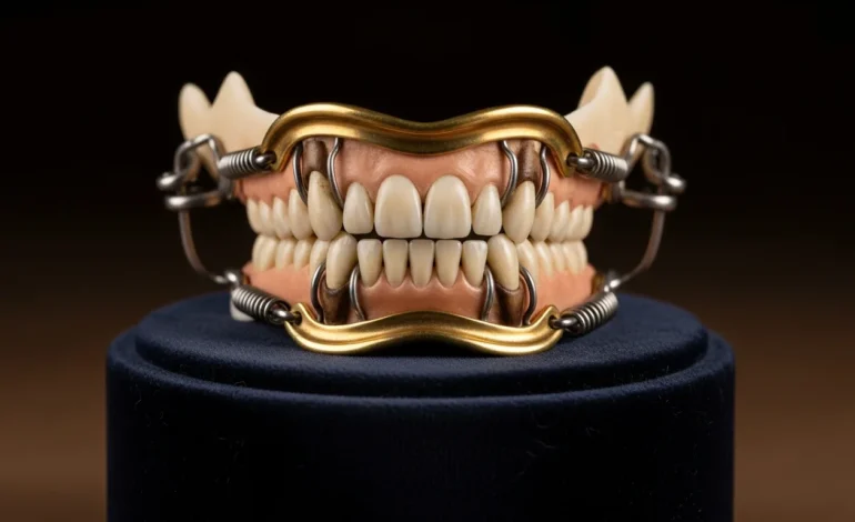 what were george washington s teeth made of Historical ivory and metal dentures on display to explain what were george washington's teeth made of.