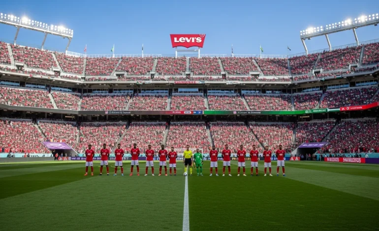 Crowds cheering at Austria vs. Jordan: High-Stakes Encounter at Levi's Stadium during the historic World Cup debut.
