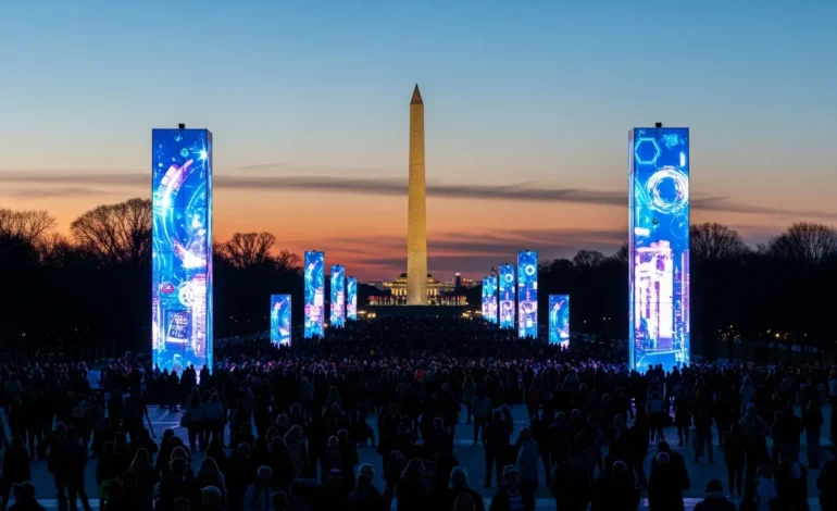 Controversy Surrounds U.S. 250th Anniversary Celebrations in Washington D.C. as high-tech stages line the National Mall.