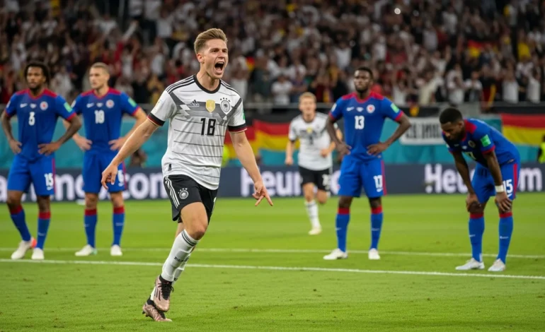 germany dominates curacao 7 1 in world cup debut thumping Germany Dominates Curacao 7-1 in World Cup Debut Thumping during an intense match in Houston.