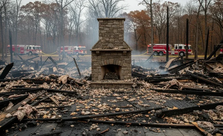 massive explosion levels home in sellersville pennsylvania Rescue crews survey debris after a Massive Explosion Levels Home in Sellersville, Pennsylvania, leaving a scorched foundation.