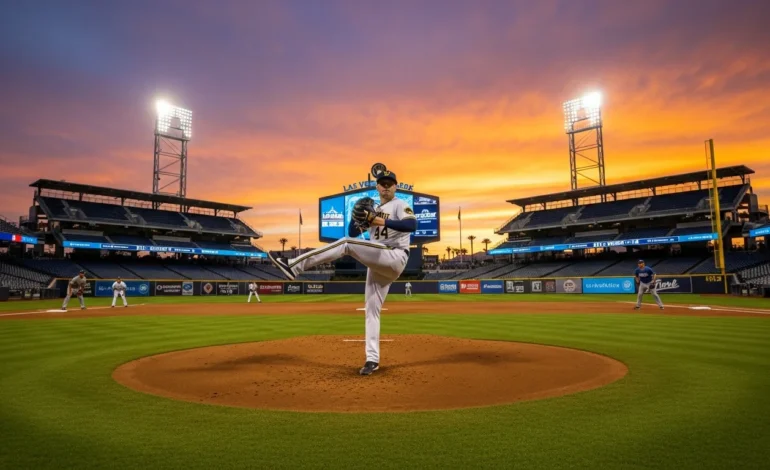 Milwaukee Brewers Open 13-Game Homestand Against Athletics at Las Vegas Ballpark during a clear desert evening.