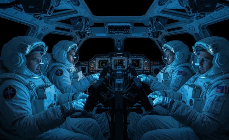 nasa details artemis iii crew training following official astronaut selection announcement NASA Details Artemis III Crew Training Following Official Astronaut Selection Announcement in a high-tech simulator.
