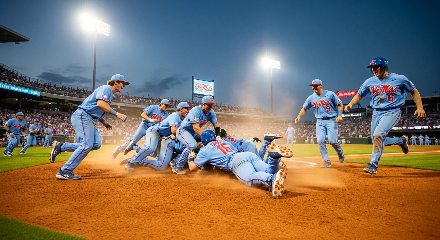 Underdog Rebels Punch Ticket to Omaha: Ole Miss Baseball Stuns Auburn in Super Regional Sweep
