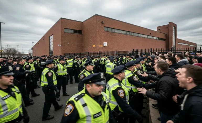 pro and anti ice demonstrators clash in newark over federal immigration policies Pro- and Anti-ICE Demonstrators Clash in Newark Over Federal Immigration Policies during a tense protest.