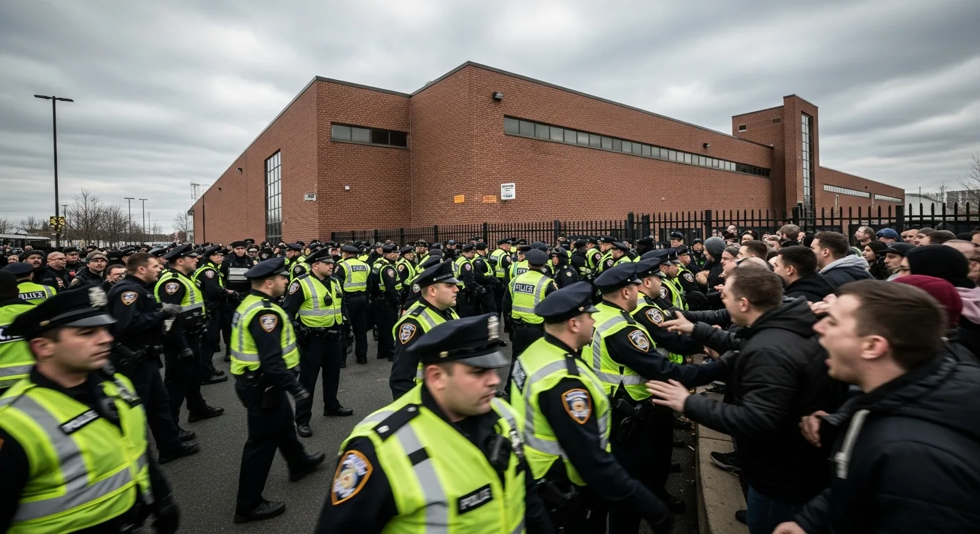 Newark Immigration Protests Turn Violent as Rival Factions Clash Outside Delaney Hall