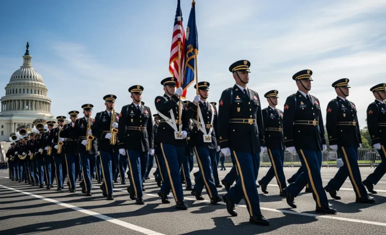 U.S. Army Celebrates 250th Anniversary with Military Parade in D.C. along Pennsylvania Avenue.