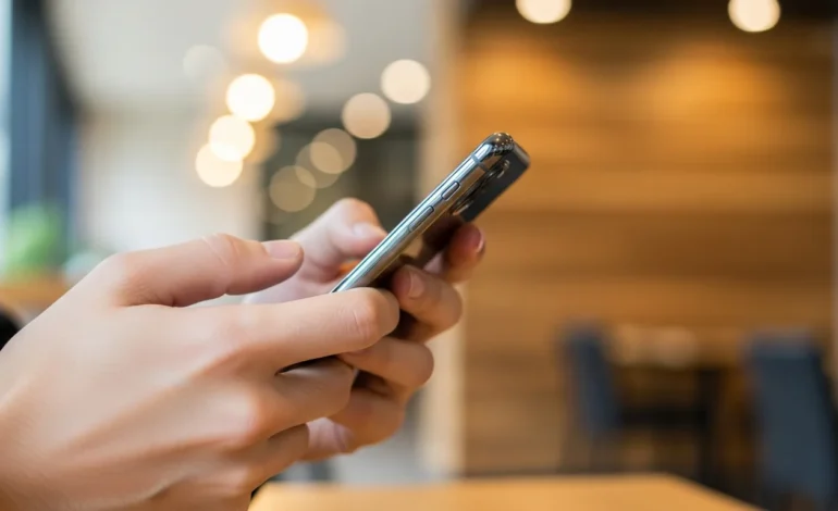 what does spwm mean in text A person looking at their smartphone screen, curious about what does spwm mean in text.
