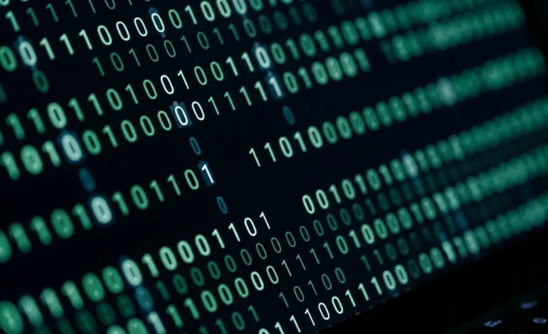 what is the american standard code for information interchange A close-up of binary digital code representing what is the american standard code for information interchange.