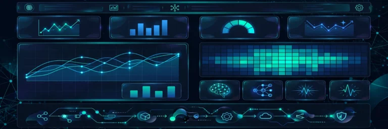 AI-powered engineering analytics dashboard showing charts and metrics